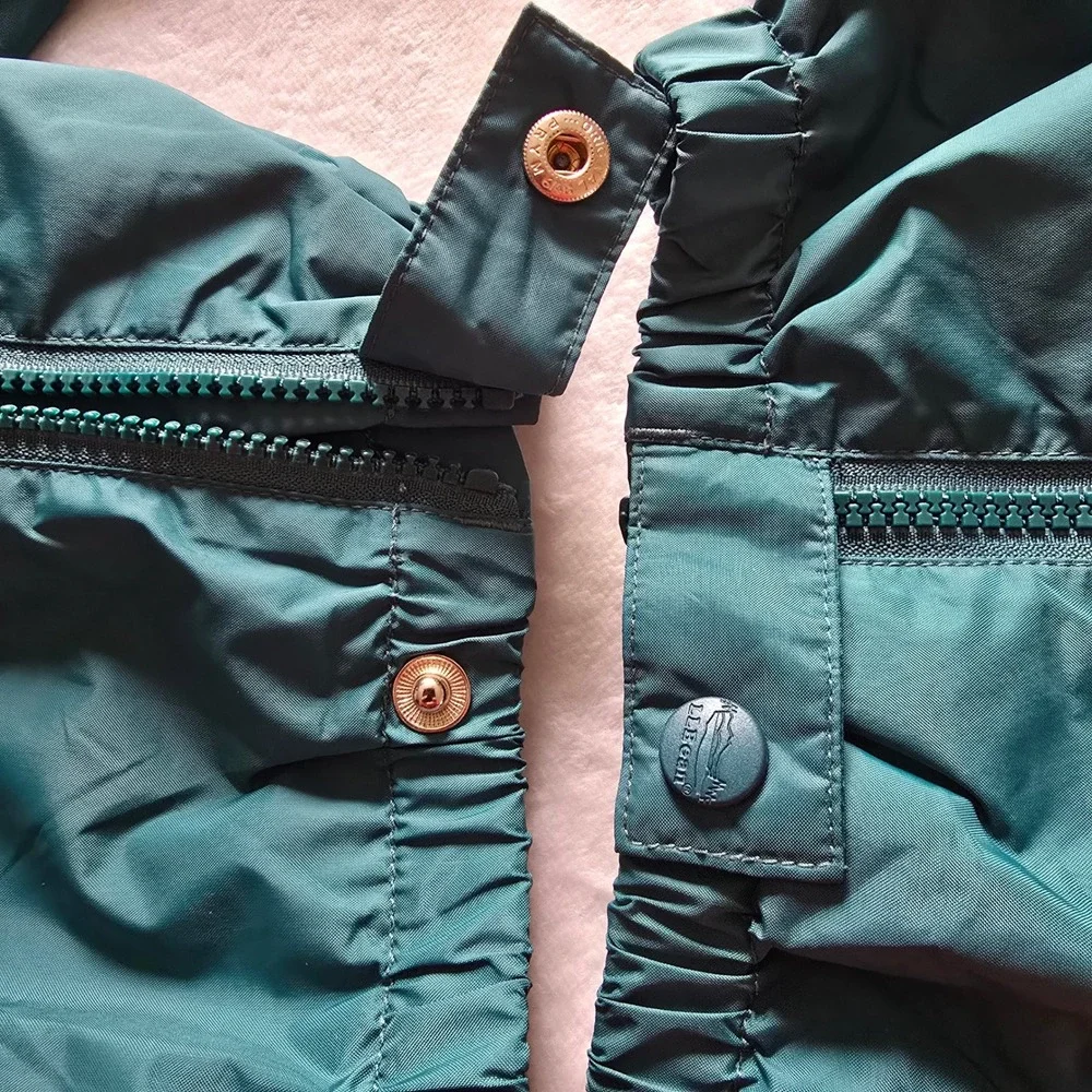 LL Bean Stowaway Rainwear Gore-Tex Pants Mens XL Green Nylon Waterproof RainGear